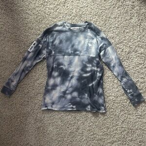 abercrombie kids Girls Size 13/14 Hray and White Tie Dye Long Sleeve Shirt